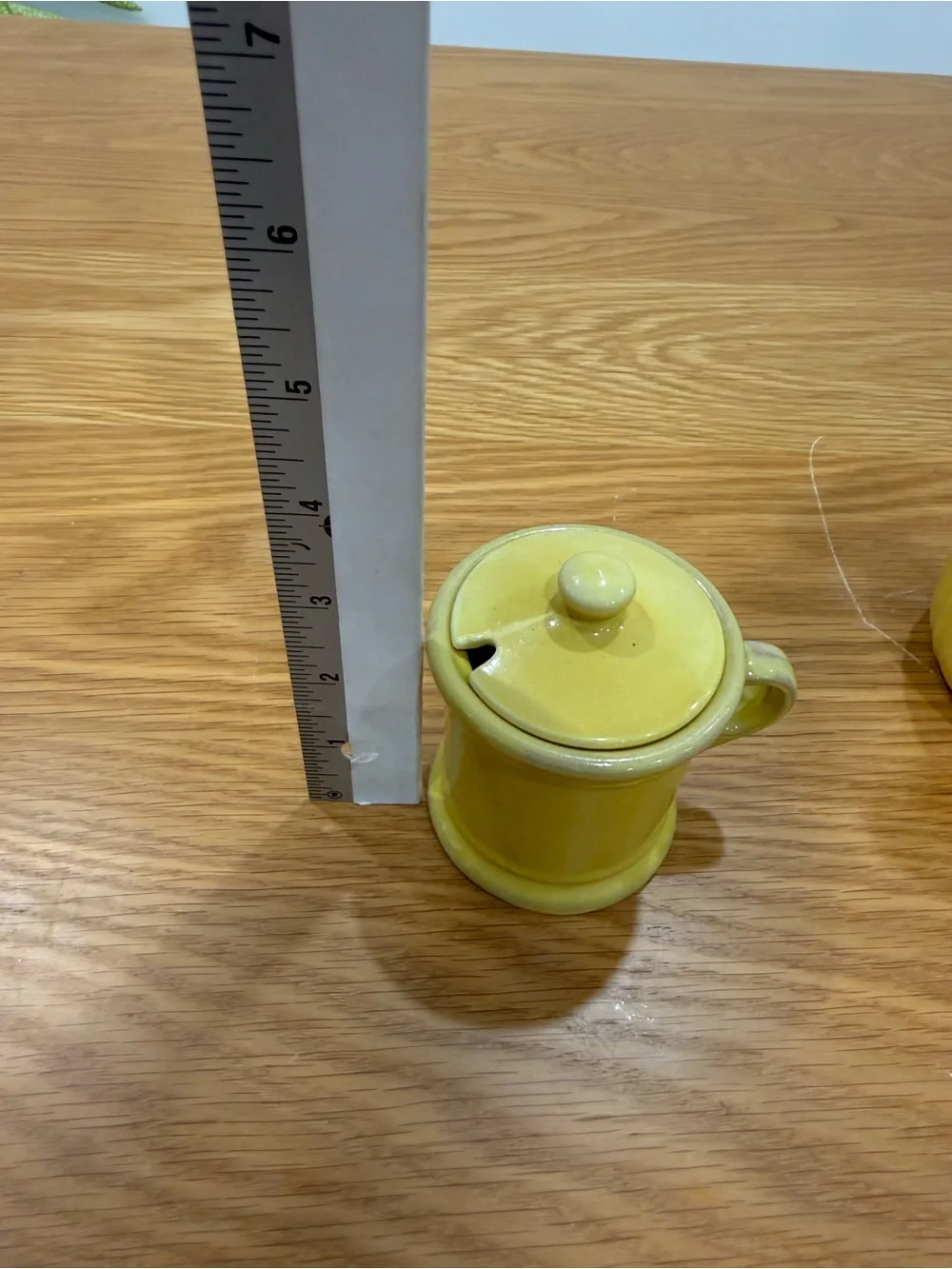 Yellow Ceramic Pitcher and Sugar Jar Set - Bright Yellow Home Kitchen Serveware